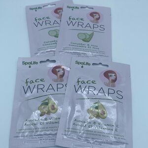 4 SpaLife face Wraps Cucumber & Aloe & Avocado & Vitamin E face  treatment new